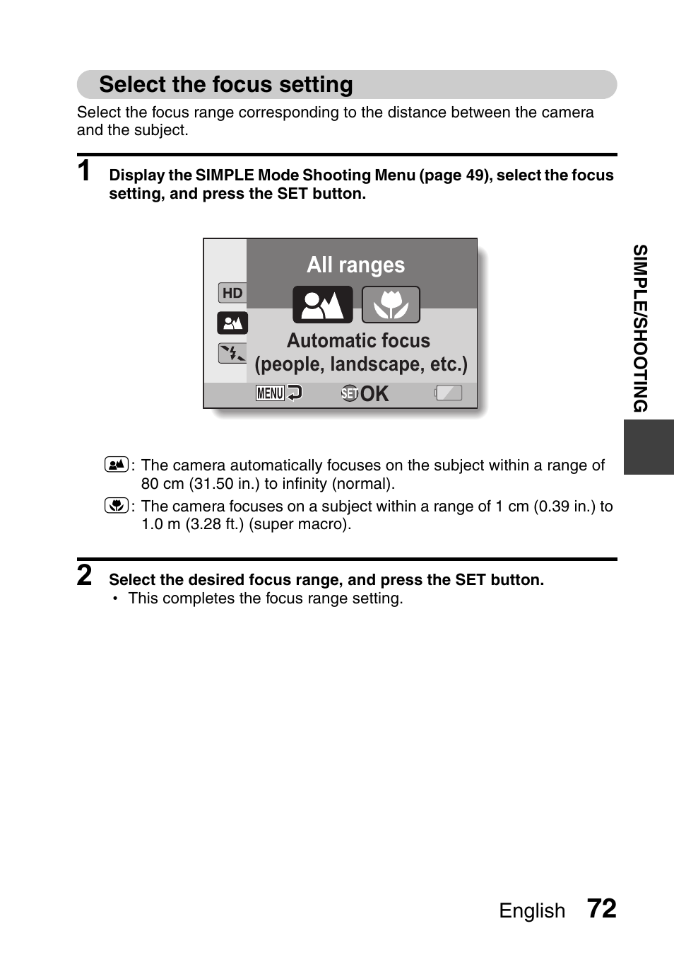 All ranges | Sanyo Xacti VPC-HD1000 User Manual | Page 89 / 243