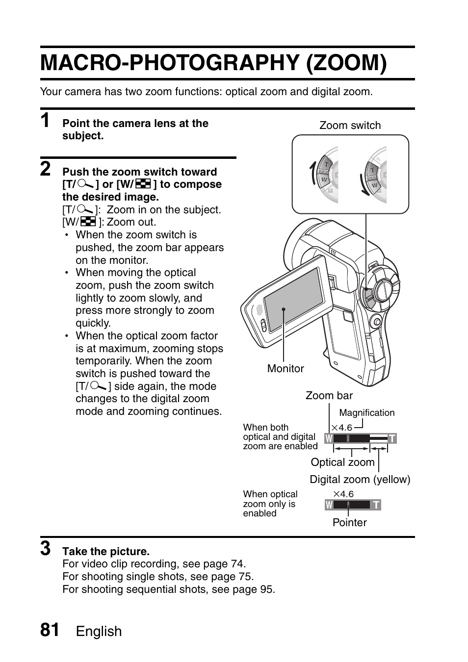 Macro-photography (zoom) | Sanyo Xacti VPC-HD1000 User Manual | Page 98 / 243