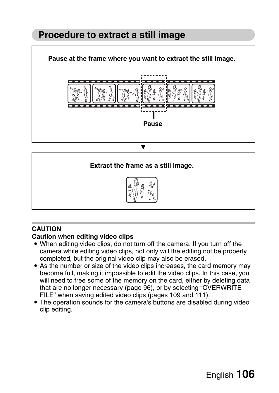 Procedure to extract a still image, English | Sanyo VPC-CG65PX. User Manual | Page 120 / 206