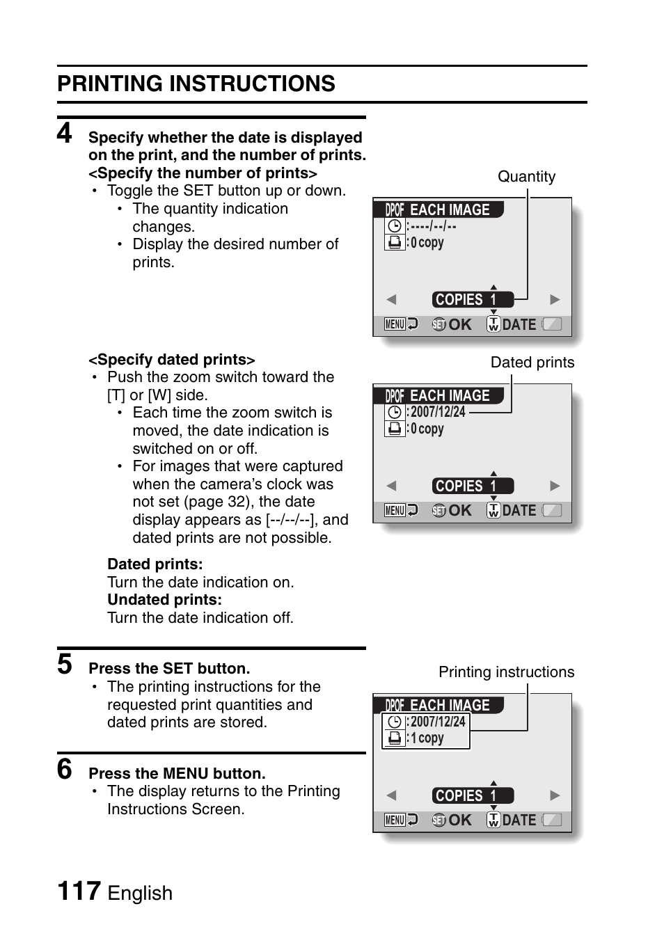 Printing instructions, English | Sanyo VPC-CG65PX. User Manual | Page 131 / 206