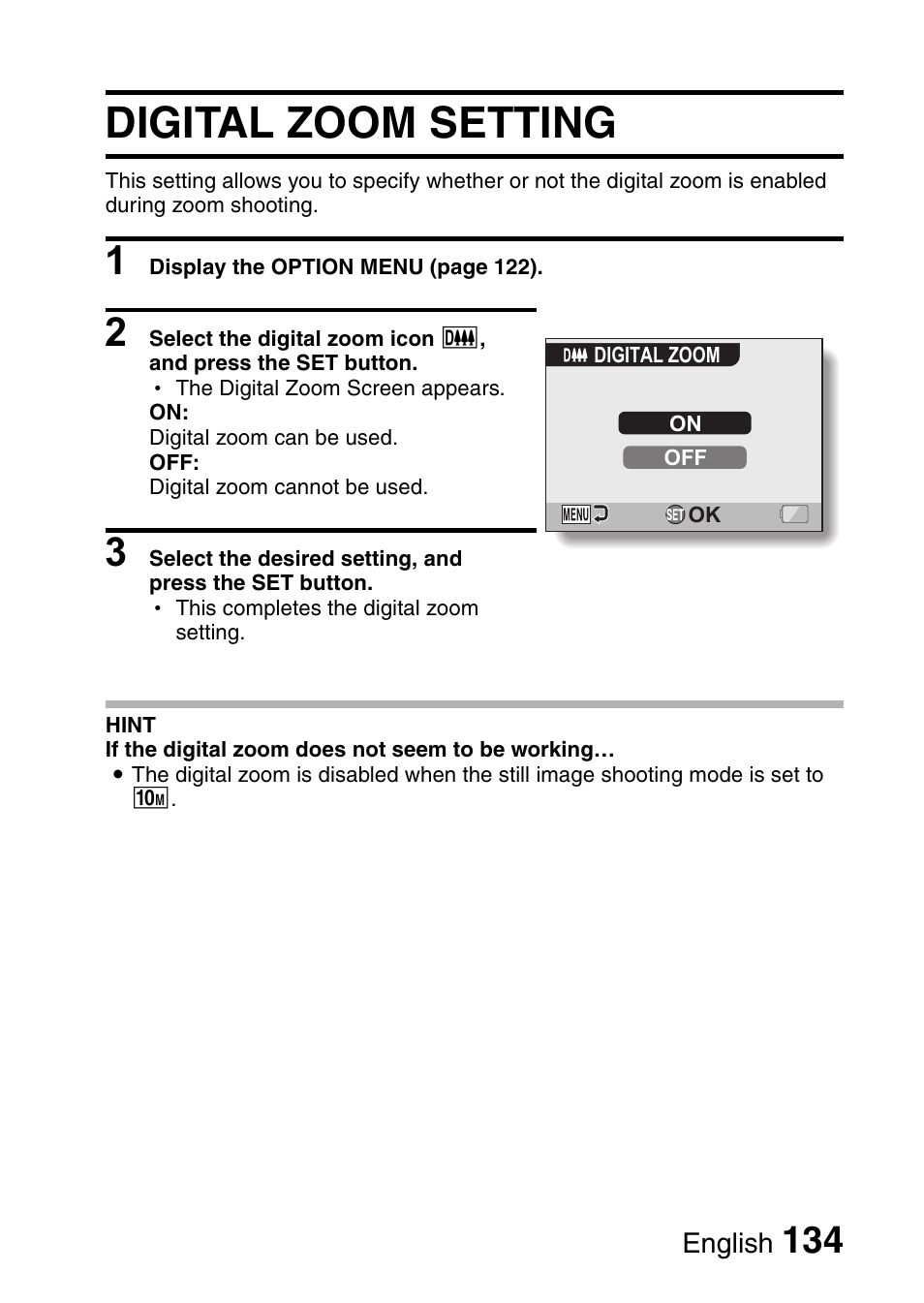 Digital zoom setting | Sanyo VPC-CG65PX. User Manual | Page 148 / 206