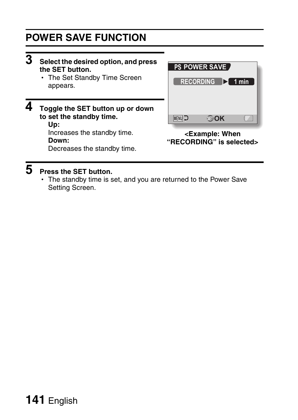 Power save function | Sanyo VPC-CG65PX. User Manual | Page 155 / 206