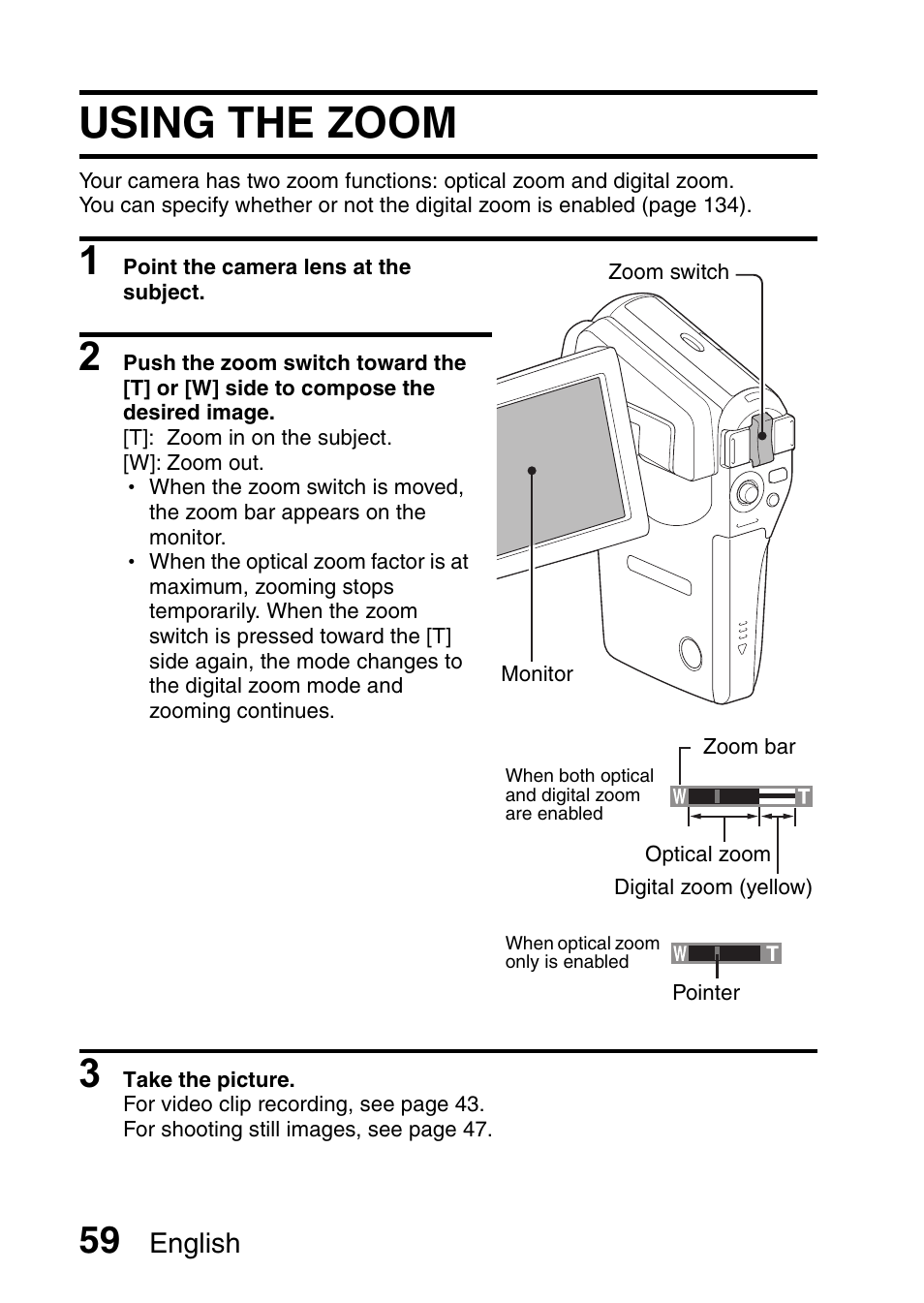 Using the zoom | Sanyo VPC-CG65PX. User Manual | Page 73 / 206
