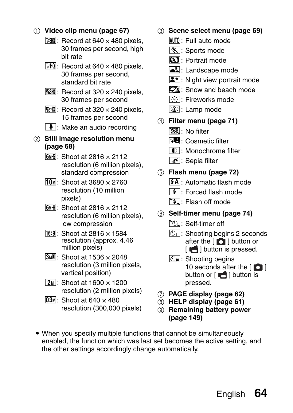 English | Sanyo VPC-CG65PX. User Manual | Page 78 / 206