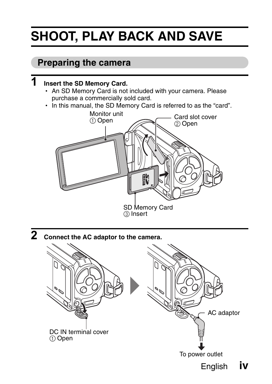 Shoot, play back and save | Sanyo VPC-FH1EX User Manual | Page 5 / 211