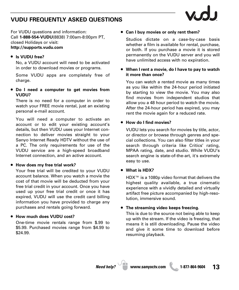 Sanyo NET@ DP47460 User Manual | Page 13 / 20
