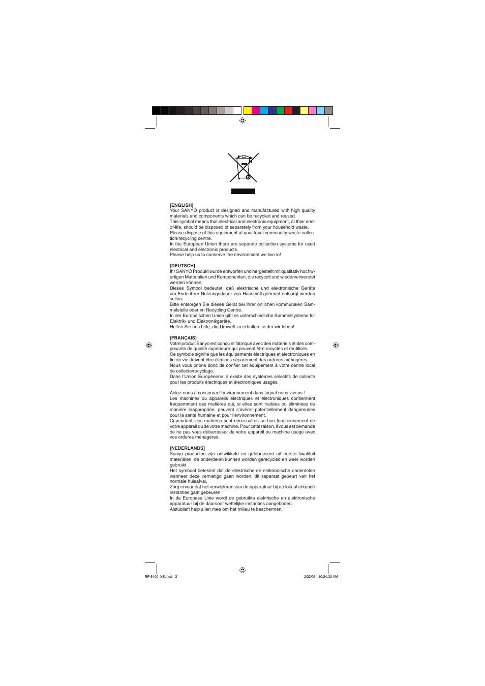 Sanyo RP-5200 User Manual | Page 2 / 12