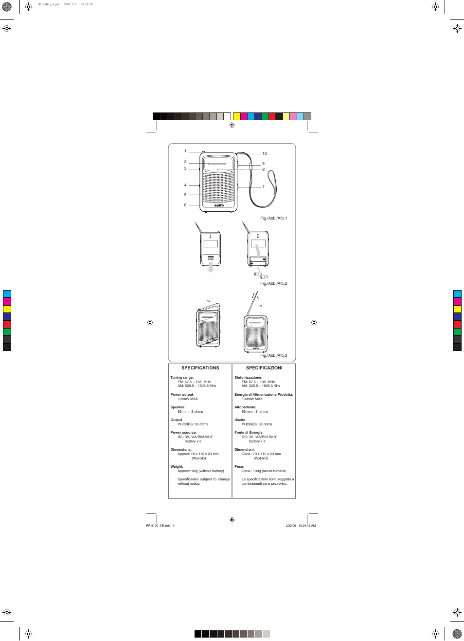 Sanyo RP-5200 User Manual | Page 4 / 12