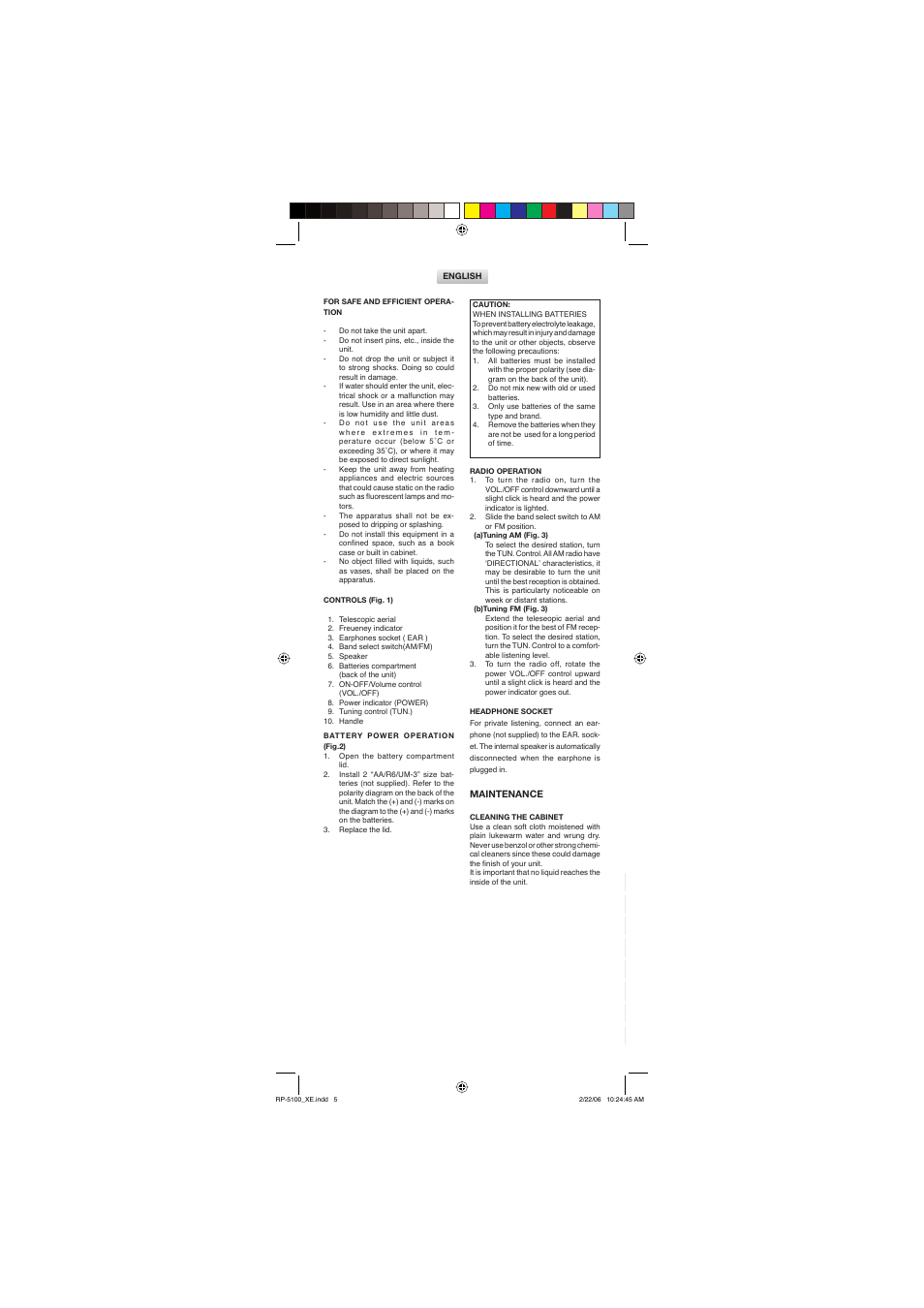 Sanyo RP-5200 User Manual | Page 5 / 12