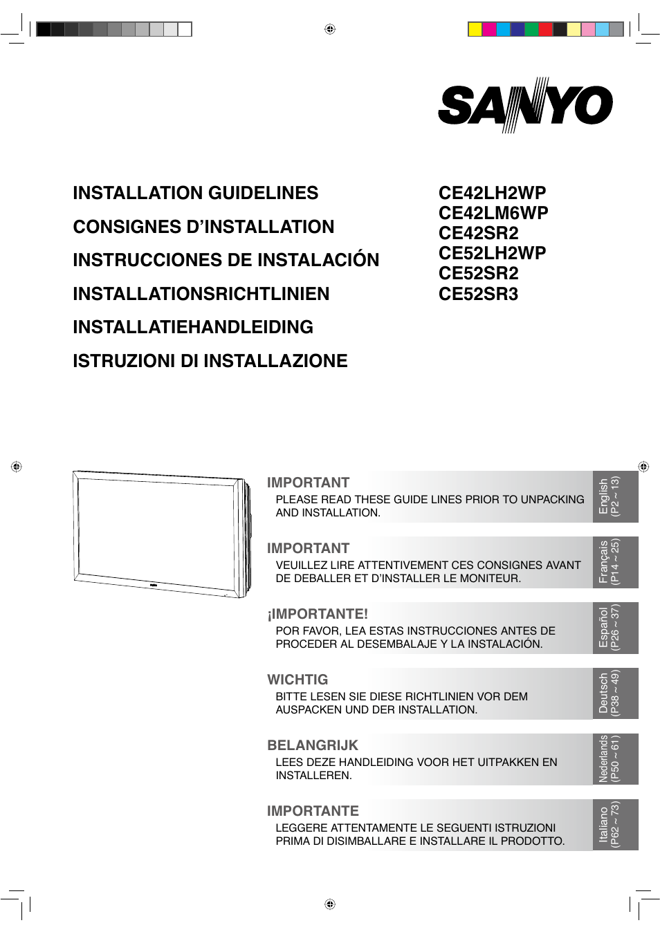 Sanyo CE42LH2WP User Manual | Page 21 / 33