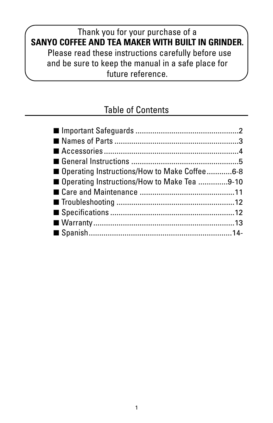 Sanyo SAC-MST6 User Manual | Page 2 / 15