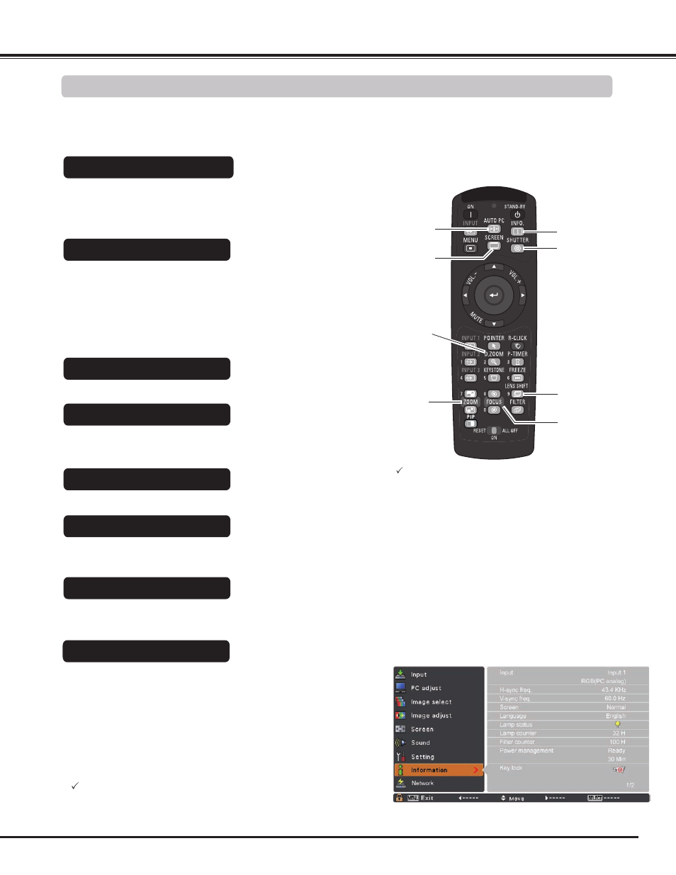 Operating with remote control, Basic operation | Sanyo PLC WM5500L User Manual | Page 29 / 92