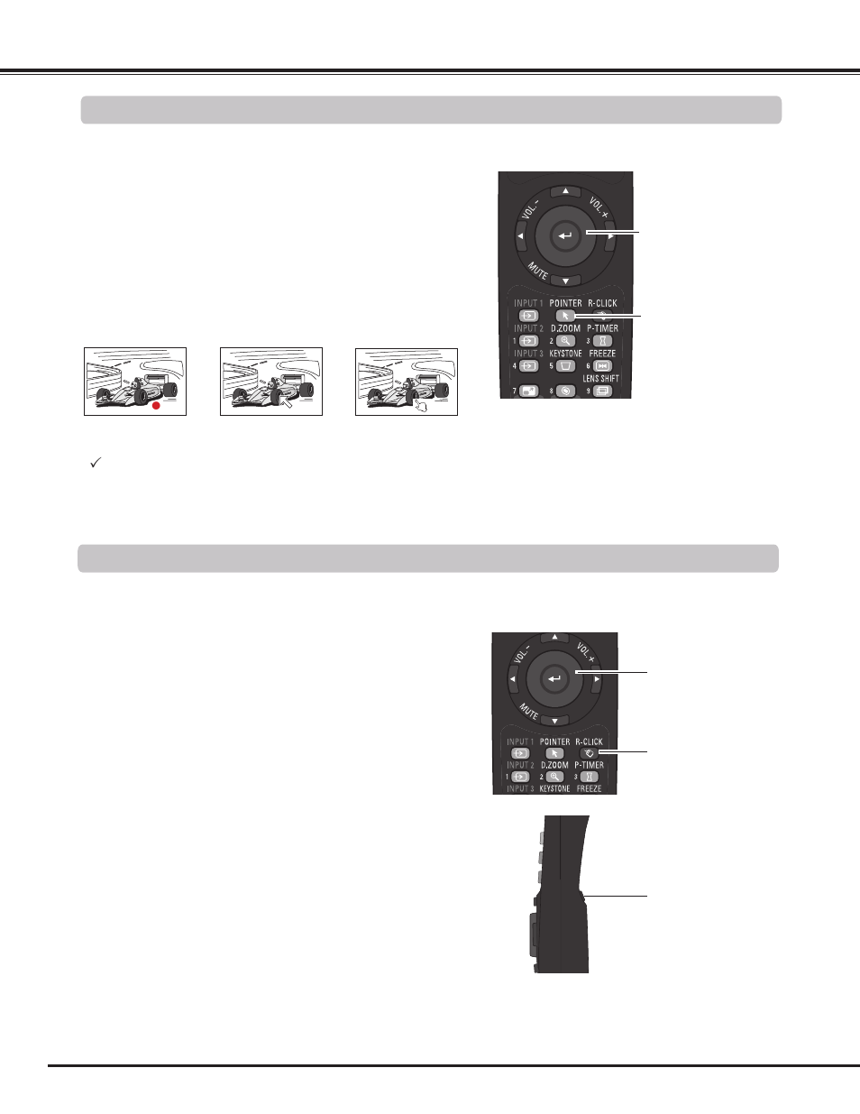 Pointer function, Wireless mouse operation | Sanyo PLC WM5500L User Manual | Page 32 / 92