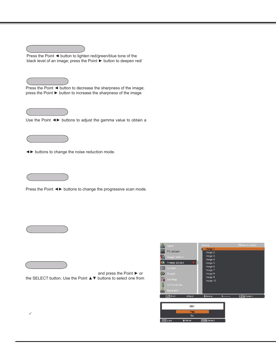 Video input | Sanyo PLC WM5500L User Manual | Page 48 / 92