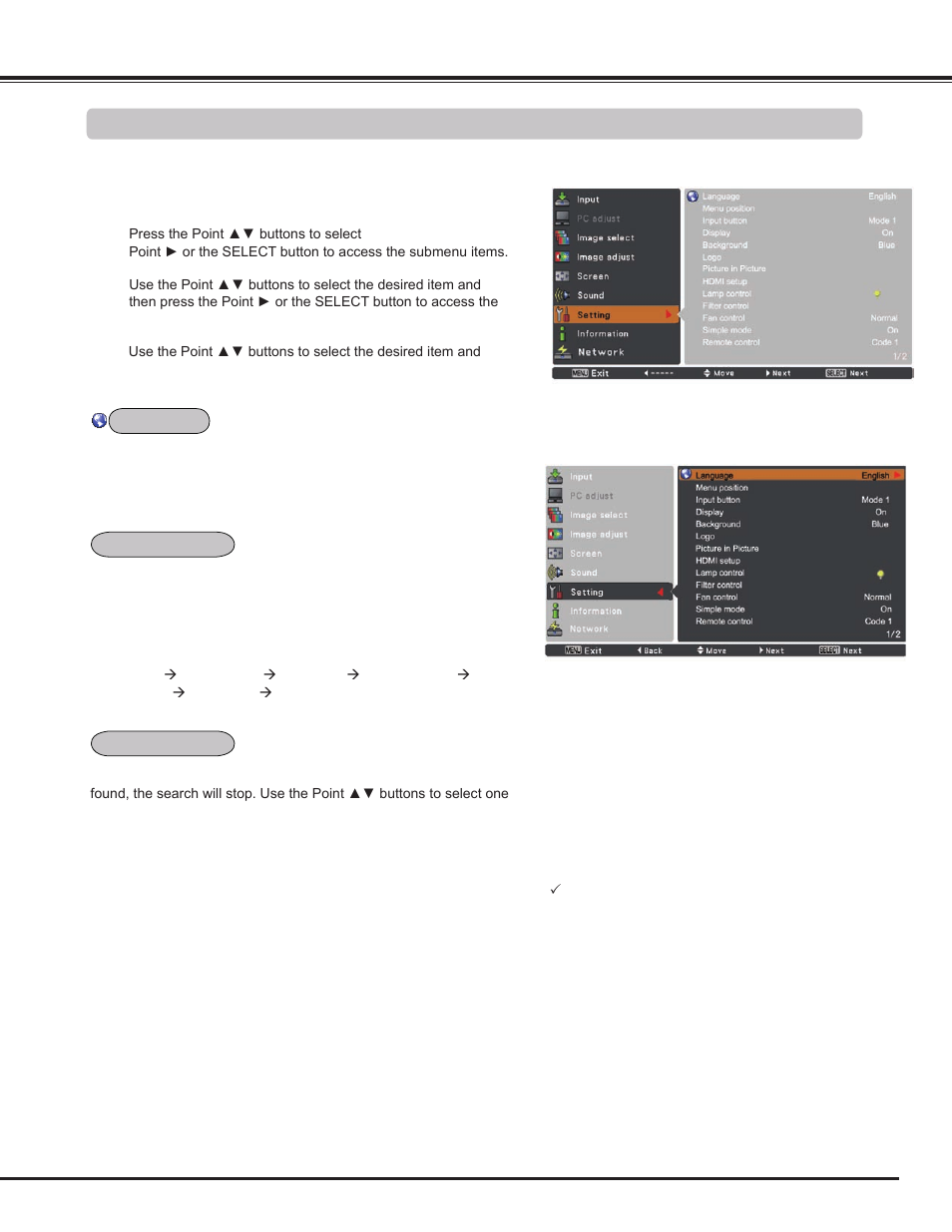 Setting, 51 setting | Sanyo PLC WM5500L User Manual | Page 51 / 92