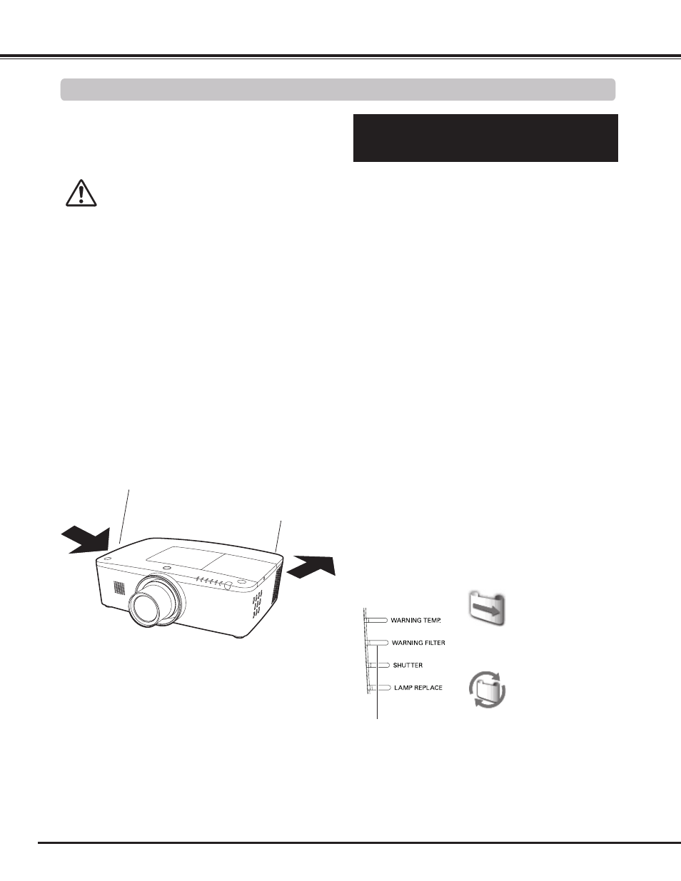 Air circulation, Safety instructions air circulation | Sanyo PLC WM5500L User Manual | Page 6 / 92
