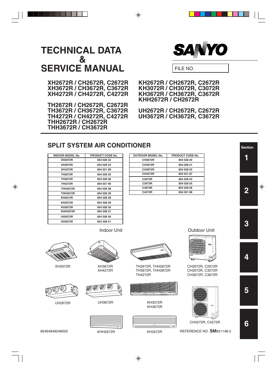 Sanyo KHH2672R / CH2672R User Manual | 180 pages