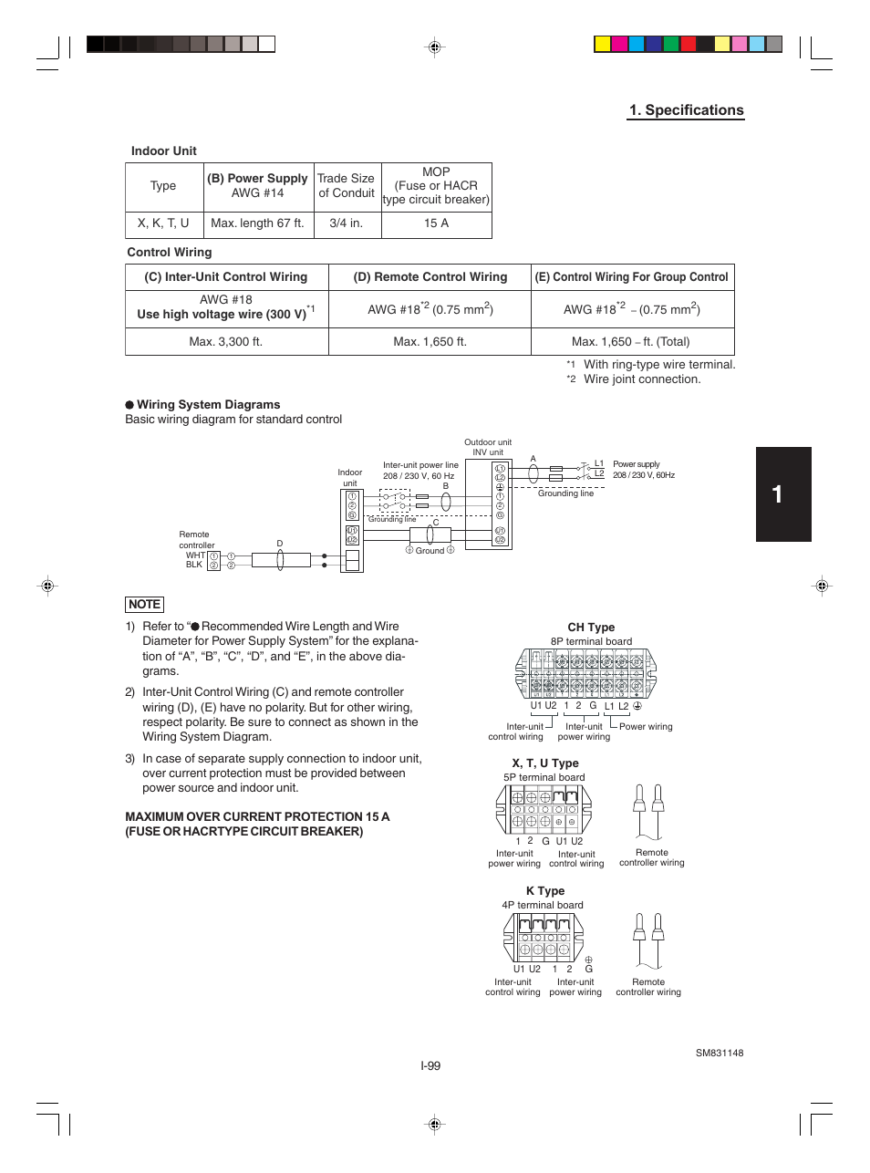Specifications | Sanyo KHH2672R / CH2672R User Manual | Page 103 / 180