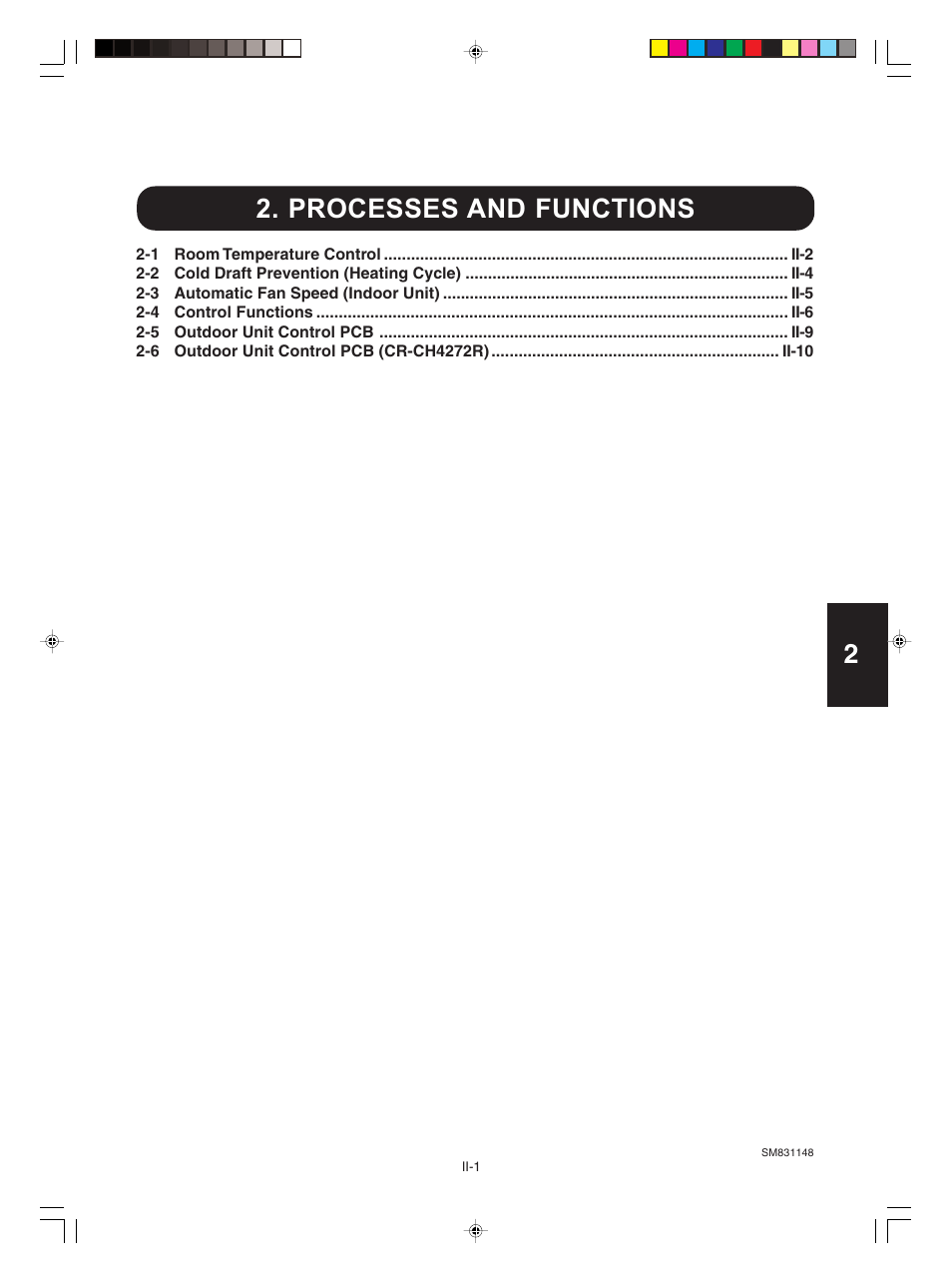 Processes and functions | Sanyo KHH2672R / CH2672R User Manual | Page 107 / 180