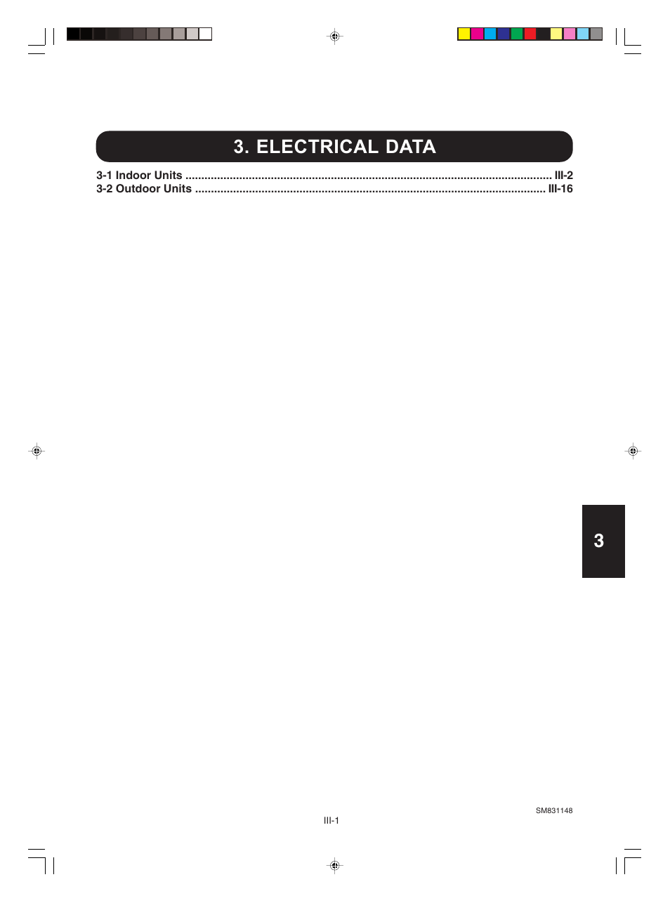 Electrical data | Sanyo KHH2672R / CH2672R User Manual | Page 119 / 180