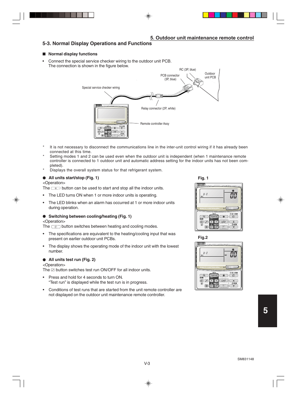 3.normal display operations and functions | Sanyo KHH2672R / CH2672R User Manual | Page 163 / 180