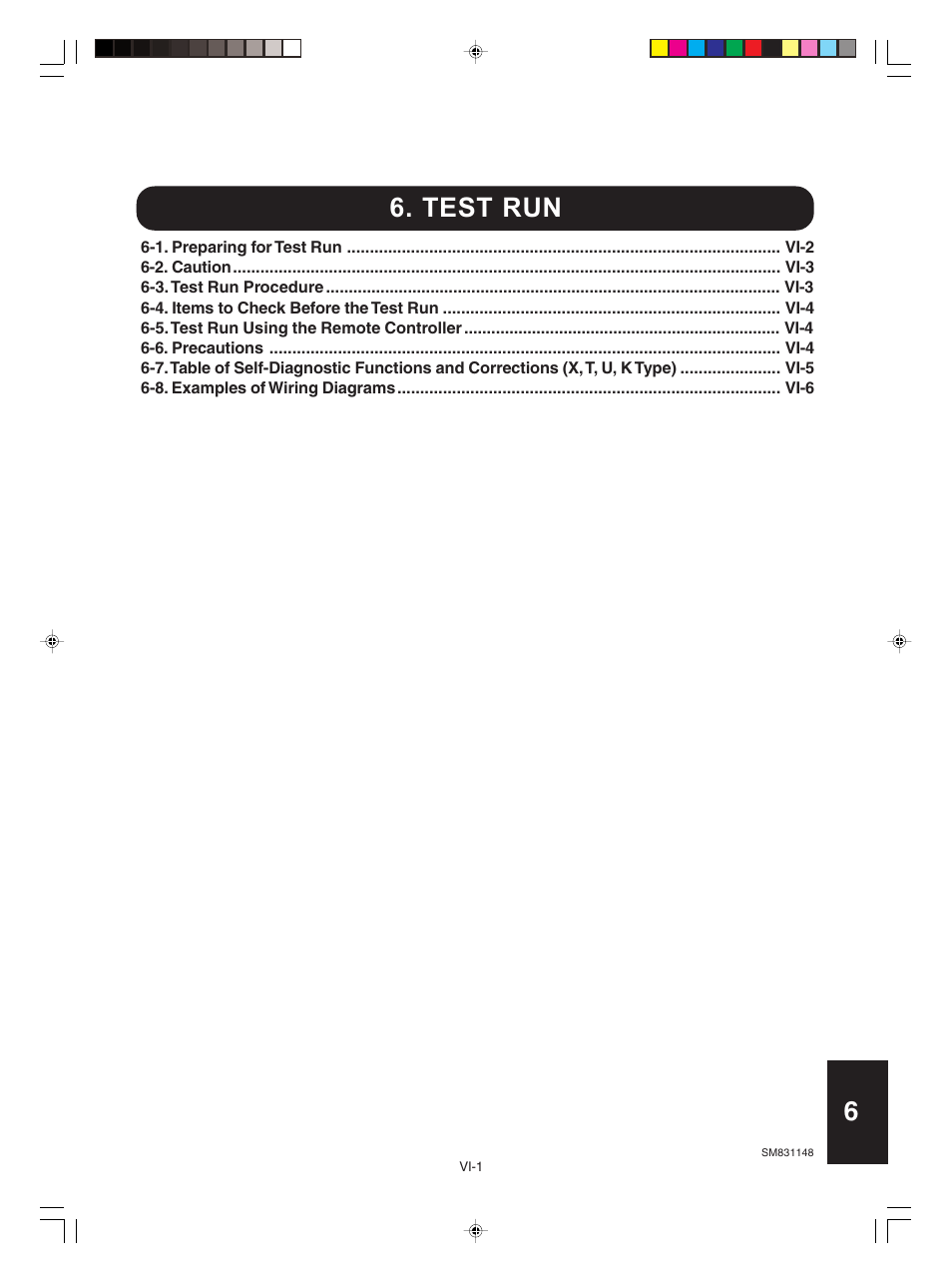 Test run | Sanyo KHH2672R / CH2672R User Manual | Page 171 / 180