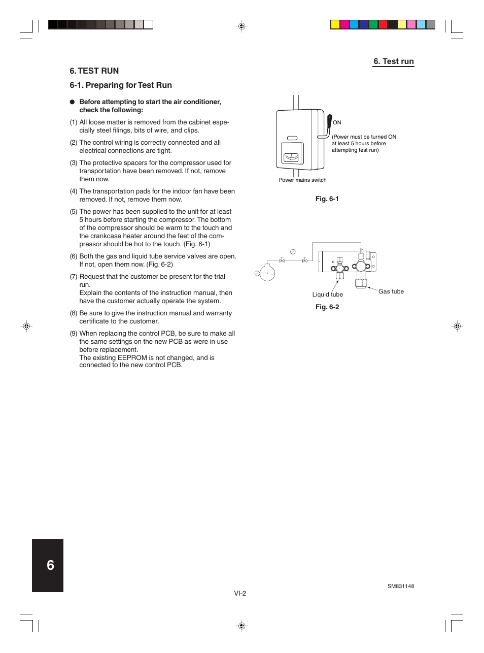 1.preparing for test run | Sanyo KHH2672R / CH2672R User Manual | Page 172 / 180