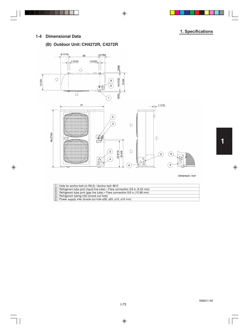 Sm831148-02_28, 4.dimensional data 2/2 | Sanyo KHH2672R / CH2672R User Manual | Page 77 / 180