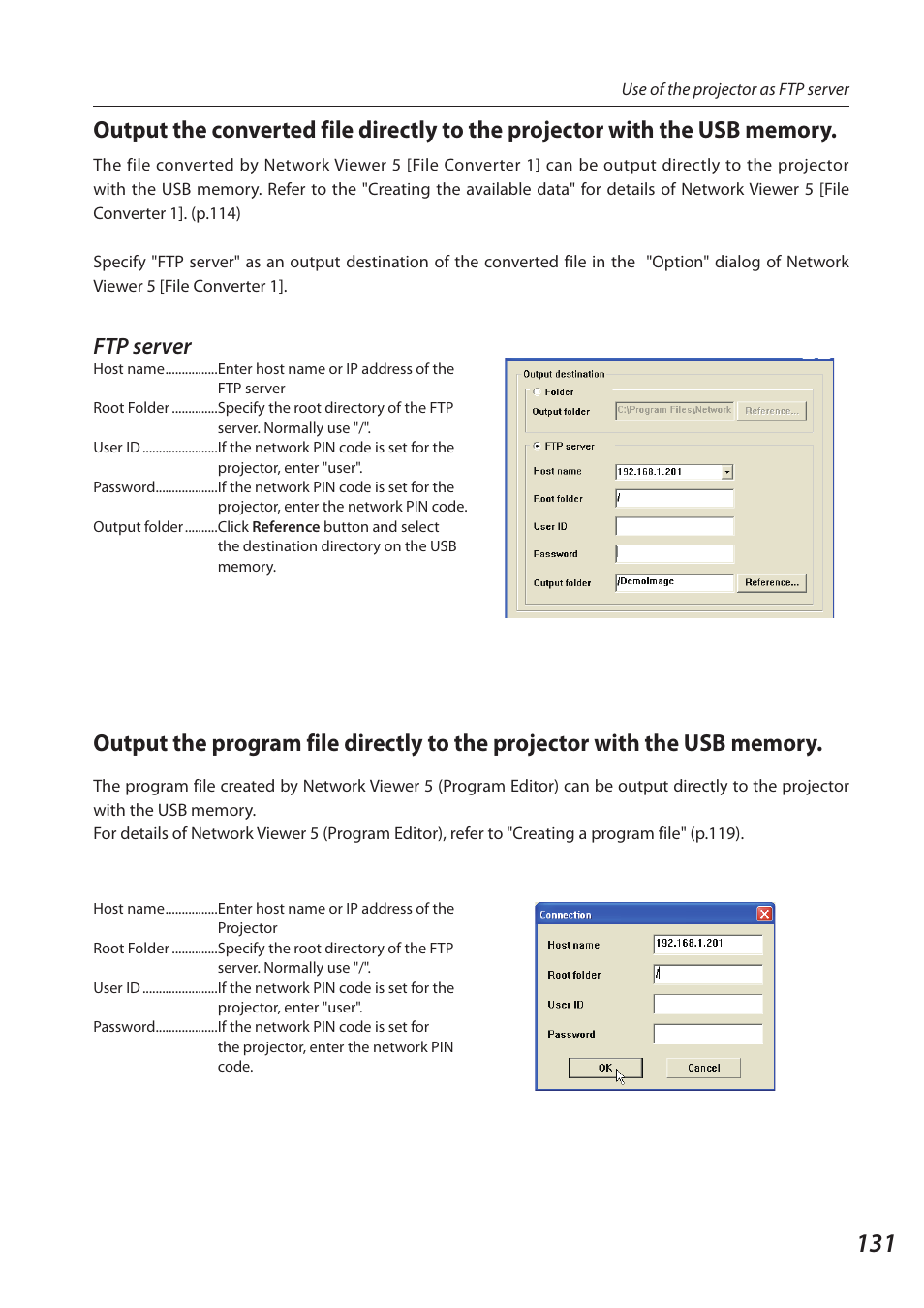 Ftp server | Sanyo 1AV4U19B25500 User Manual | Page 131 / 154