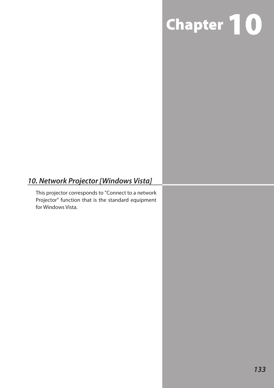 network projector [windows vista, Network projector [windows vista, Chapter | Sanyo 1AV4U19B25500 User Manual | Page 133 / 154