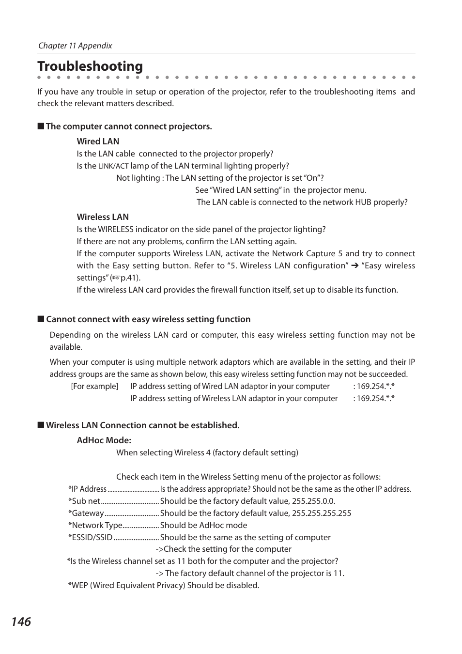 Troubleshooting | Sanyo 1AV4U19B25500 User Manual | Page 146 / 154