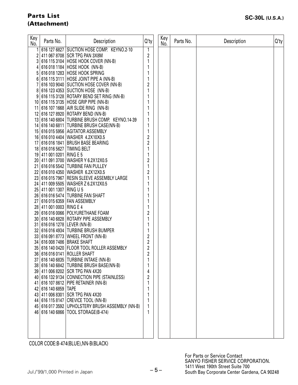 Sanyo SC-30L User Manual | Page 5 / 5