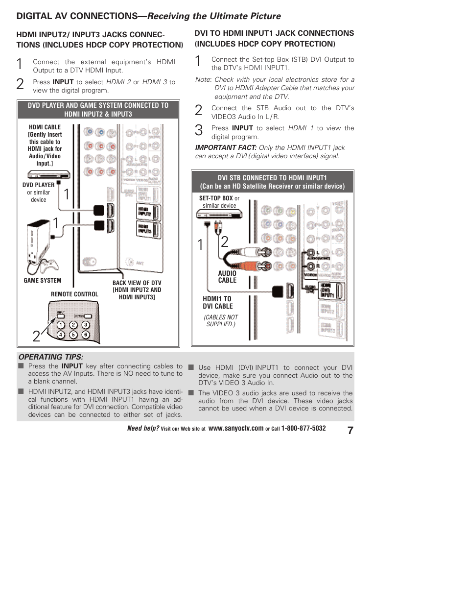 Sanyo DP37647 User Manual | Page 7 / 52