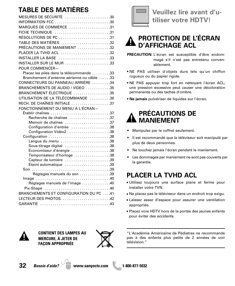 Sanyo DP42841 User Manual | Page 32 / 44