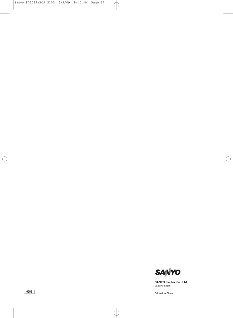 Sanyo RICE COOKER & VERSATILE COOKER ECJ-M100S User Manual | Page 32 / 32