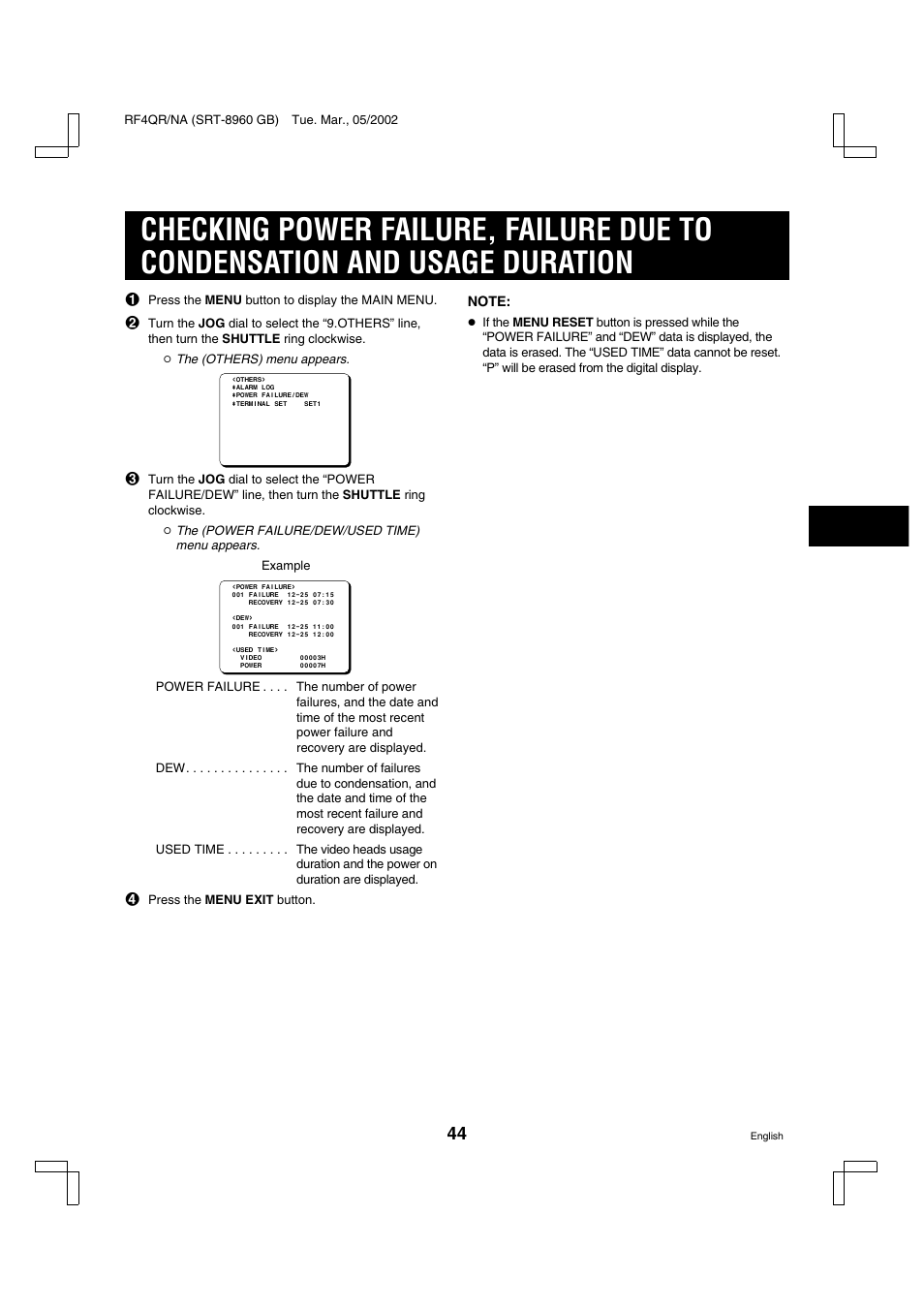 Sanyo SRT-8040 User Manual | Page 45 / 56