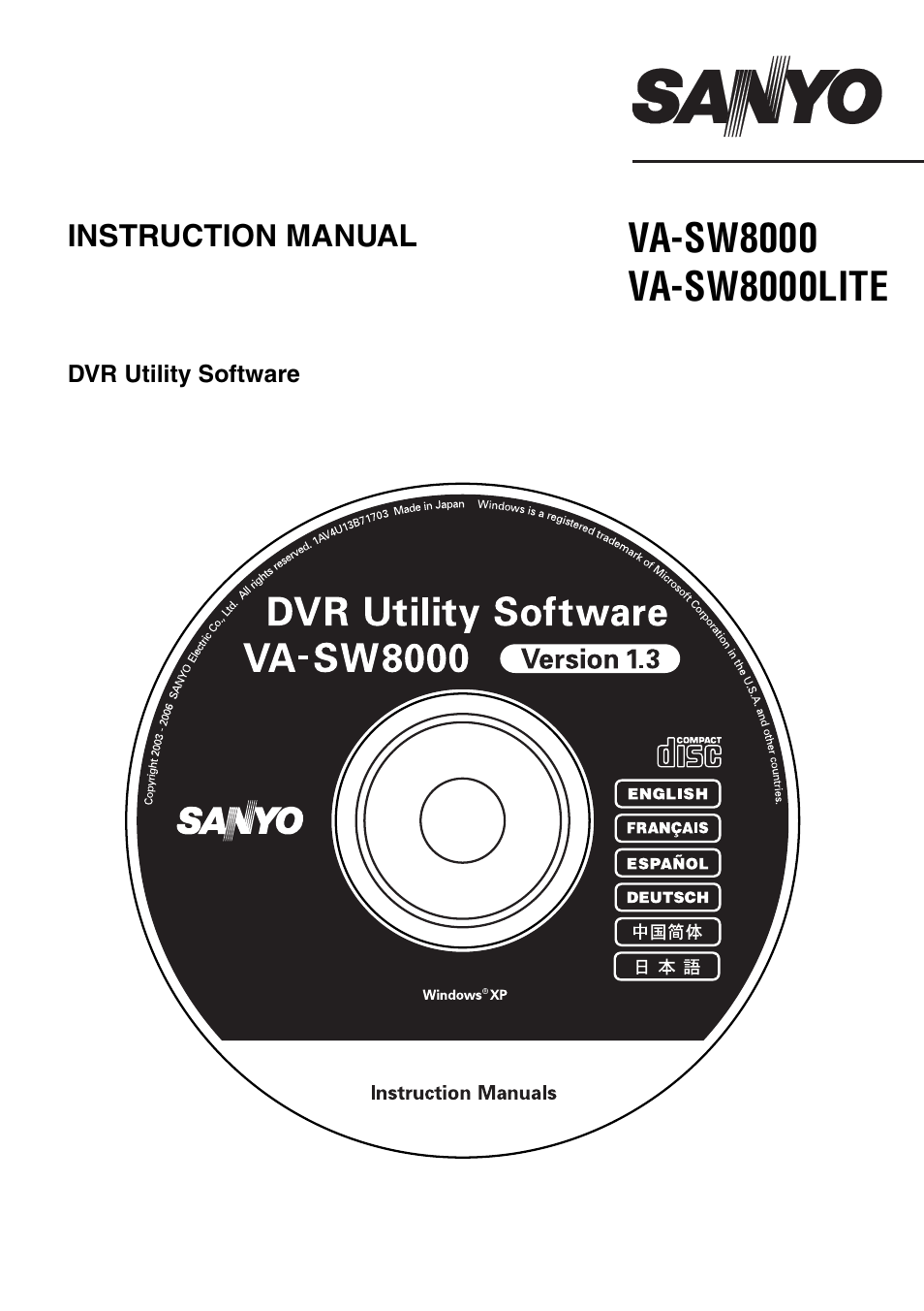 Sanyo VA-SW8000 User Manual | 132 pages