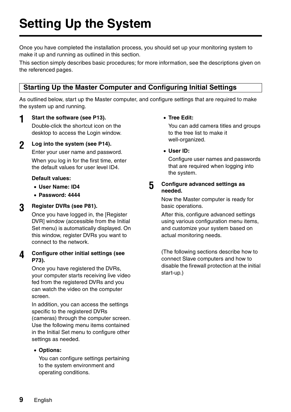 Setting up the system | Sanyo VA-SW8000 User Manual | Page 10 / 132