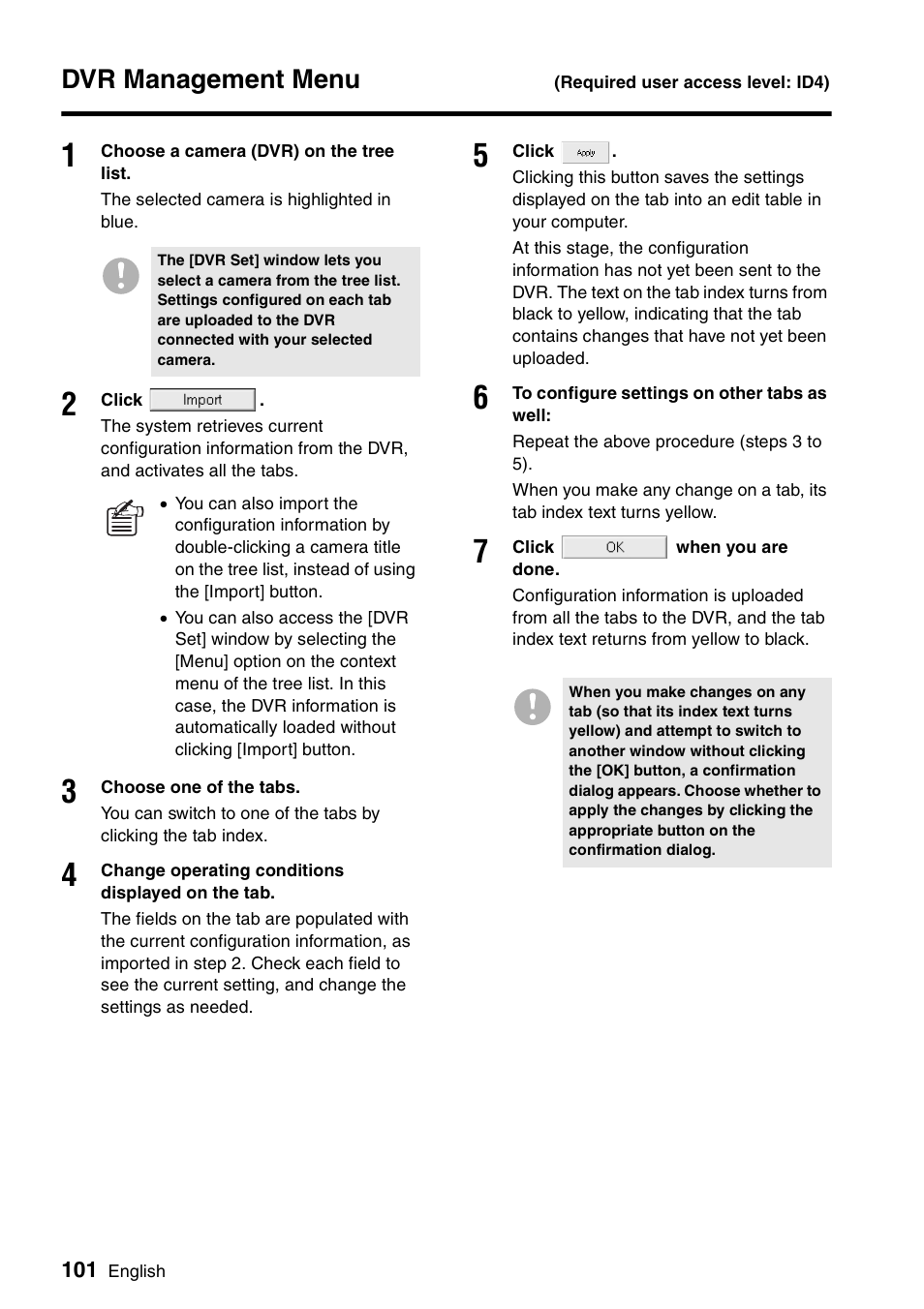 Dvr management menu | Sanyo VA-SW8000 User Manual | Page 102 / 132