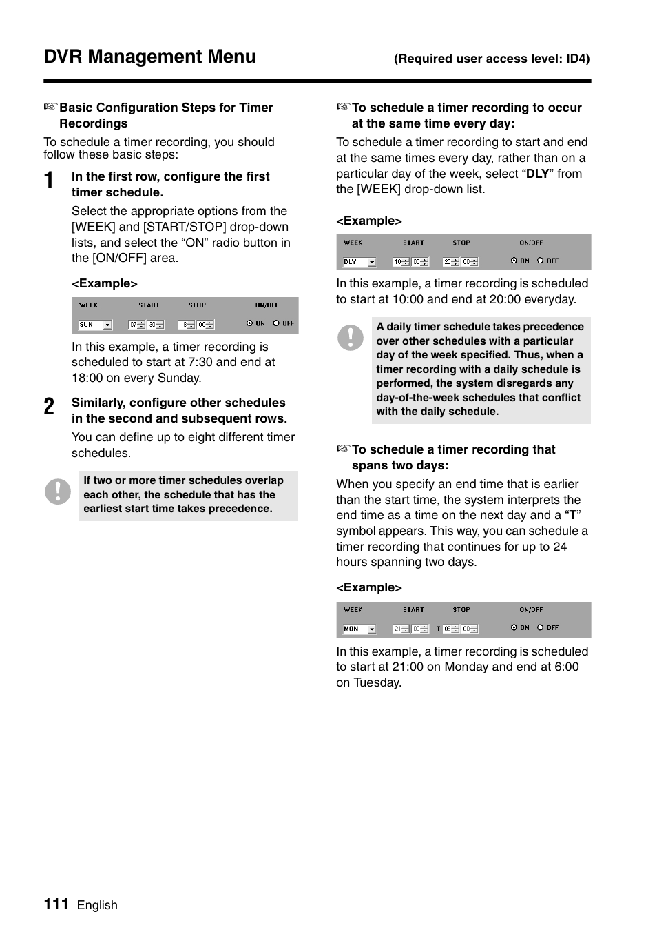 Dvr management menu | Sanyo VA-SW8000 User Manual | Page 112 / 132