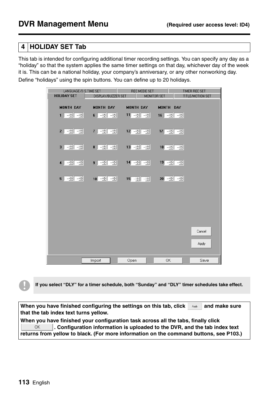 Dvr management menu | Sanyo VA-SW8000 User Manual | Page 114 / 132