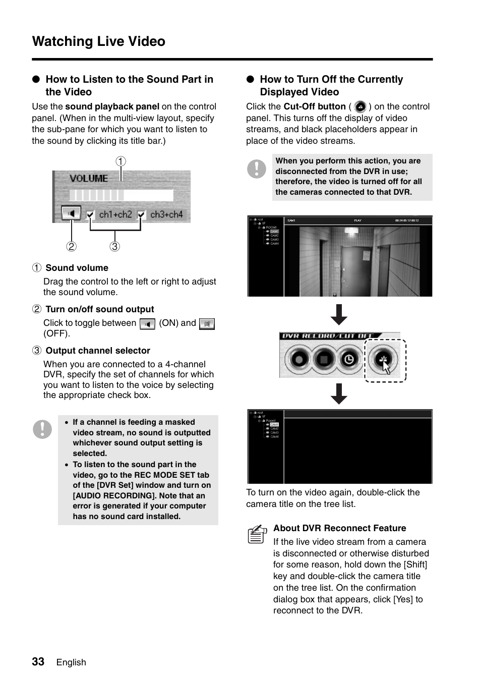 Watching live video | Sanyo VA-SW8000 User Manual | Page 34 / 132