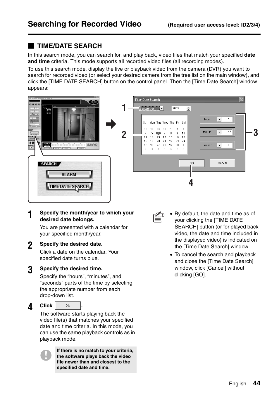 Searching for recorded video | Sanyo VA-SW8000 User Manual | Page 45 / 132