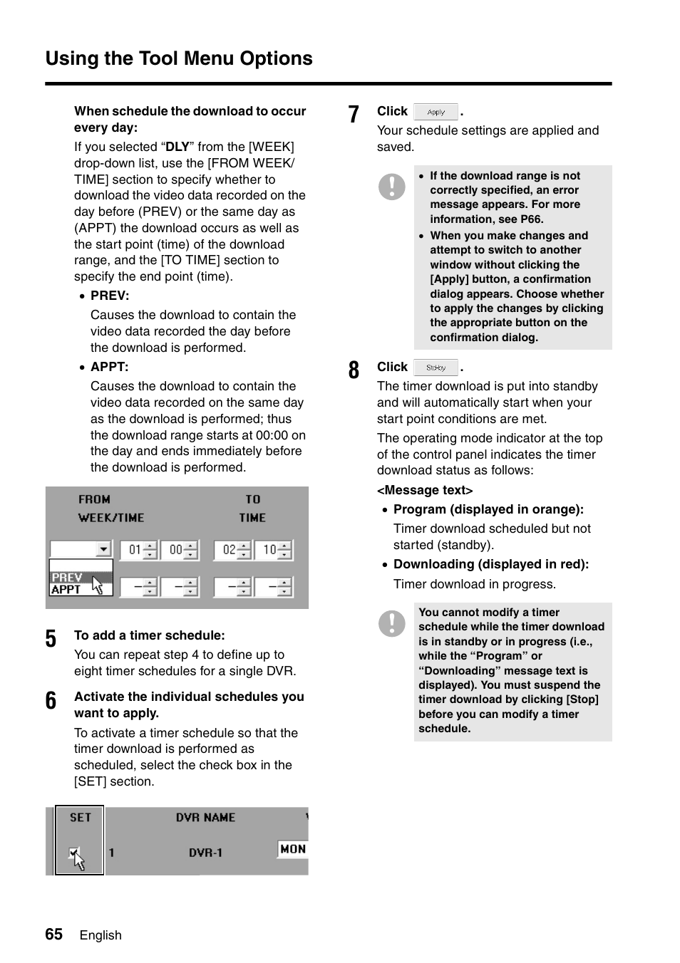 Using the tool menu options | Sanyo VA-SW8000 User Manual | Page 66 / 132