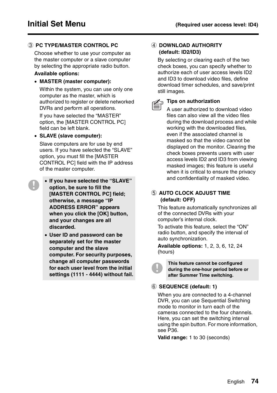 Initial set menu | Sanyo VA-SW8000 User Manual | Page 75 / 132