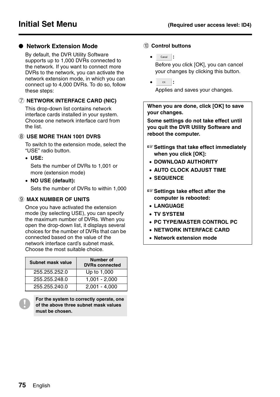 Initial set menu | Sanyo VA-SW8000 User Manual | Page 76 / 132