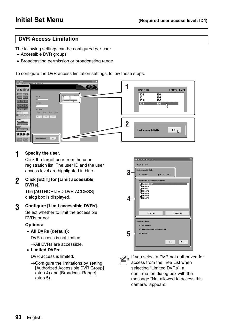 Initial set menu | Sanyo VA-SW8000 User Manual | Page 94 / 132