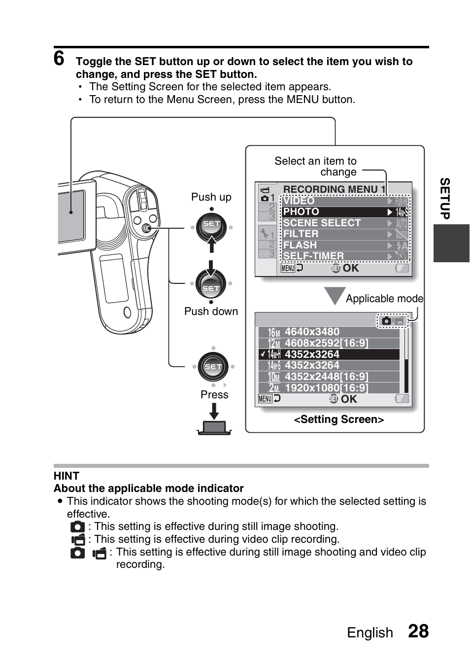 English | Sanyo VPC-CG100EX User Manual | Page 37 / 76