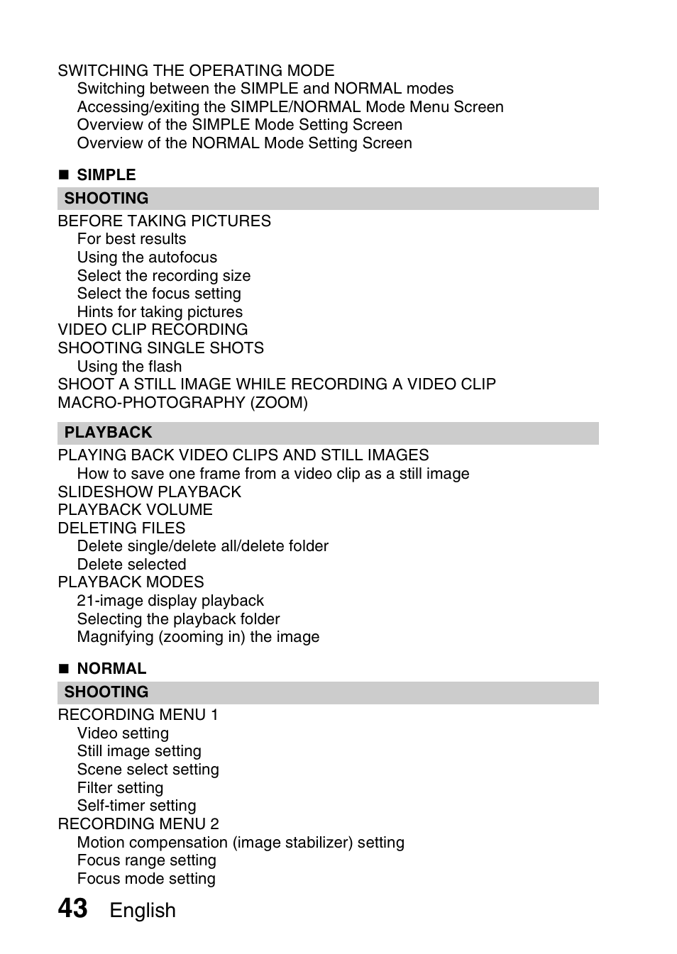 English | Sanyo VPC-CG100EX User Manual | Page 52 / 76