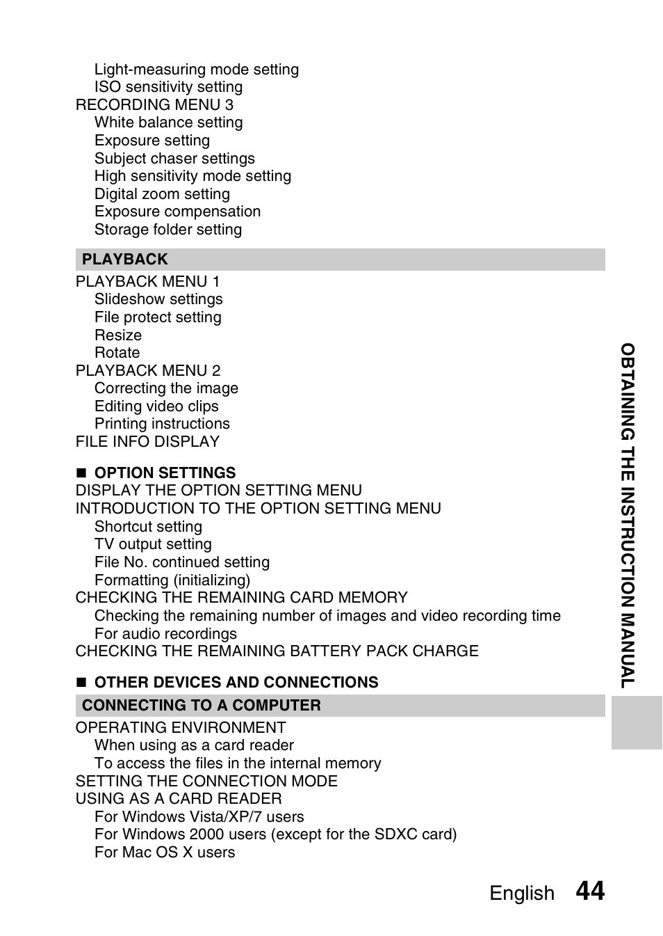 English | Sanyo VPC-CG100EX User Manual | Page 53 / 76